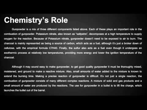 Chemistry of gunpowder