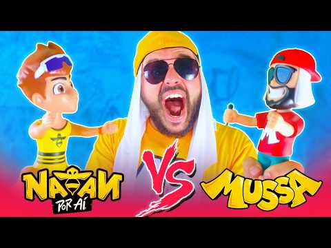 REGRAVEI a BATALHA DE YOUTUBERS NATAN POR AÍ vs MUSSA em versão BONECOS
