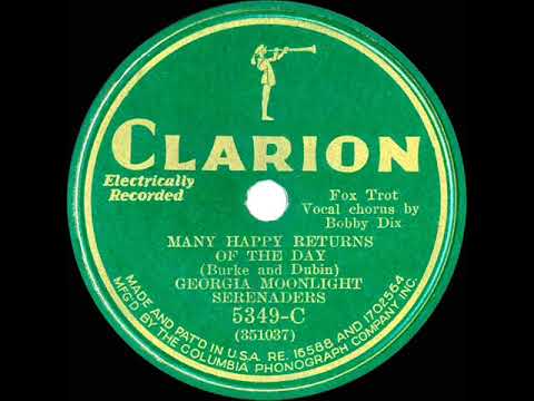 1931 Ben Selvin - Many Happy Returns Of The Day (Orlando Roberson, vocal)