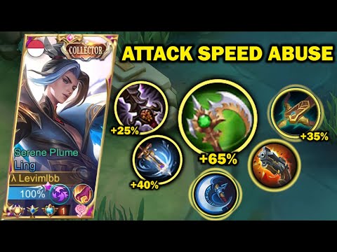 NEW SEASON!! LING ATTACK SPEED ABUSE😱(ATK SPEED HACK) | CORROSION SCYTHE NEW META! - Mobile Legends