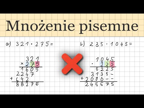 Mnożenie pisemne (w słupku) - Matematyka