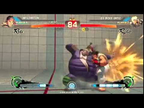 SSF4 AE: Infiltration (Ryu) vs Ricky Ortiz (Rufus) - NCR 9