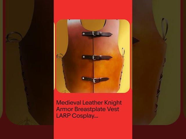 Vídeo relacionado con keland Armadura Pecho Medieval Armadura Cuero Vikingo Hombres Mujeres Accesorio Larp (Marrón)