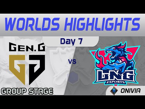 GEN vs LNG Highlights Day 7 Worlds 2021 Group Stage Gen G vs LNG Esports by Onivia