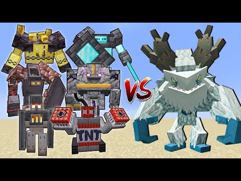 FROSTMAW vs ALL GOLEMS | Minecraft Mob Battle