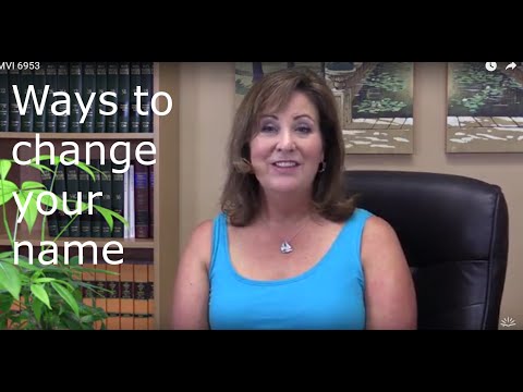 Ways to change your name.