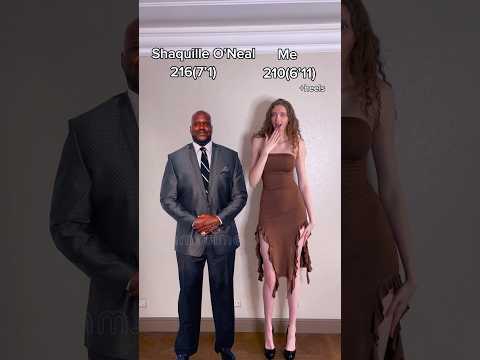 Height comparison #shorts #trending #goviral #shaquilleoneal #height #tall #comparison #heels #fyp