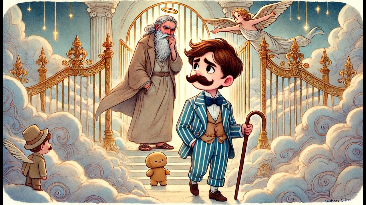 cuento de los HERMANOS GRIMM, el sastre en el cielo