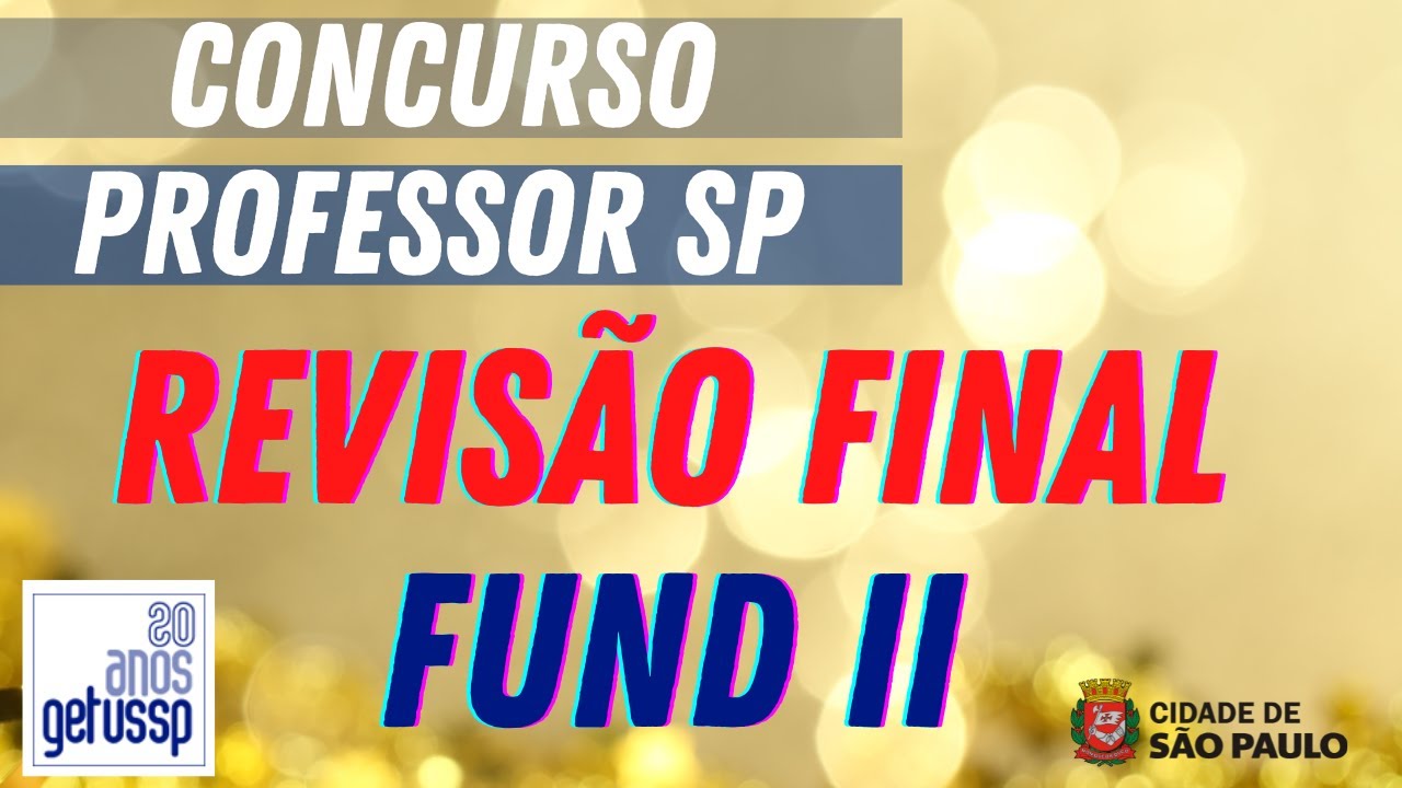 CONCURSO PROFESSOR PREFEITURA SP: REVISÃO FINAL - SUPER LIVE