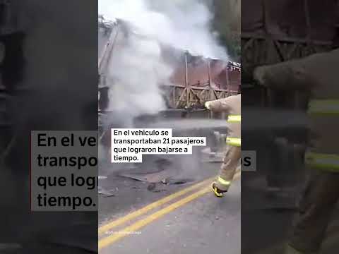 Bus que cubría la ruta Bogotá-Bucaramanga se incendió en Piedecuesta, Santander | El Espectador