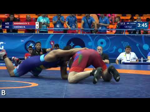1/8 GR - 110 kg: S. MAMMADOV (AZE) v. N. CHEEMA (IND)
