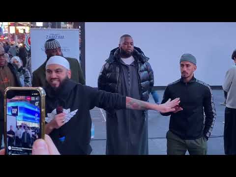 Times Square New York City iftar and taraweeh افطار وترويح تايمز سكوار نيويورك