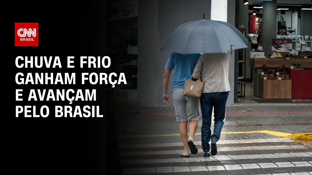Chuva e frio ganham força e avançam pelo Brasil | CNN PRIME TIME