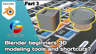 Download the video "Blender 3D modeling tools and shortcuts you need to know | Full modeling guide for beginners part 3"