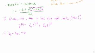 2nd order, homogeneous, linear ODEs - Math for Engineers