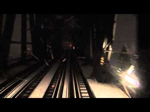 Nacht, Schneegestöber und Rendsburger Hochbrücke...