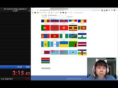 unofficial world record 05/03/22 - speedrunning all country flags ANY% 3:28