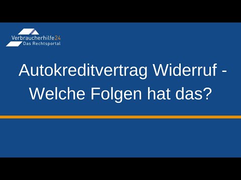 Autokredit widerrufen – Welche Folgen hat das?