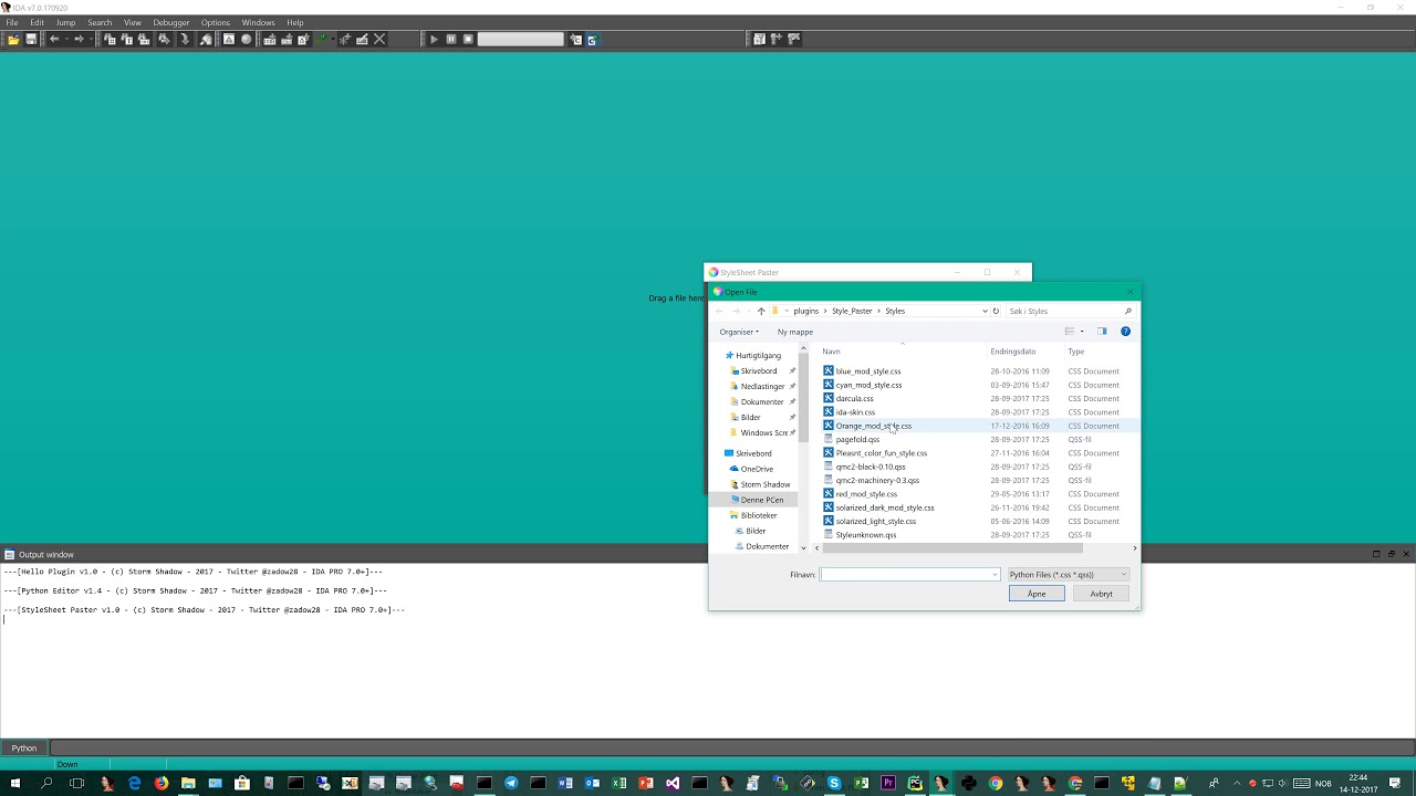 style sheet plugin for ida pro 7.0