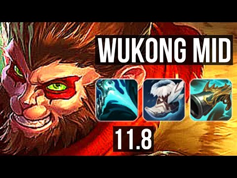 WUKONG vs ZED (MID) | 2.6M mastery, 1600+ games, 6 solo kills | EUW Diamond | v11.8