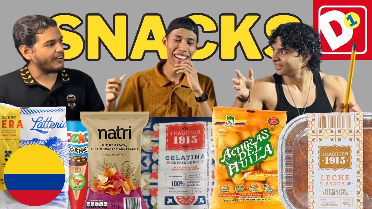 Probando COSAS RARAS del D1 - Dulces y snacks COLOMBIANOS