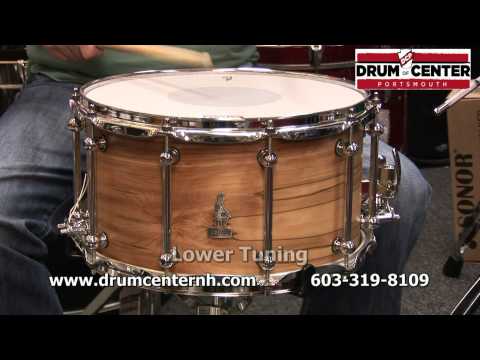 Brady Jarrah Ply Snare Drum - 8x14, Blackheart Satin