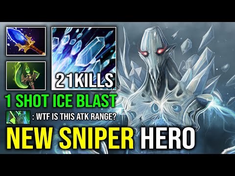 NEW SNIPER HERO Solo Mid AA 1 Shot Ice Blast Max Freeze Attack Range Ancient Apparition Dota 2