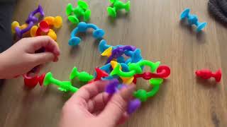 Silicone Fruit Sucker Toys, 50 Pcs Bath Toys for Kids Ages 3 6, Stress Release Toys with Storage Rev