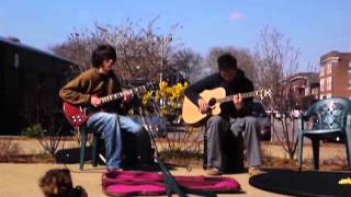 grupo de musicos en Delmar Loop