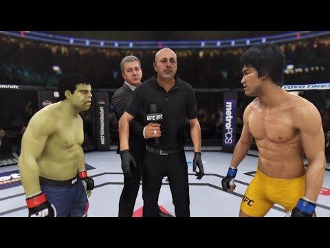 Little Hulk vs. Bruce Lee (EA Sports UFC 3) - Crazy UFC 👊🤪