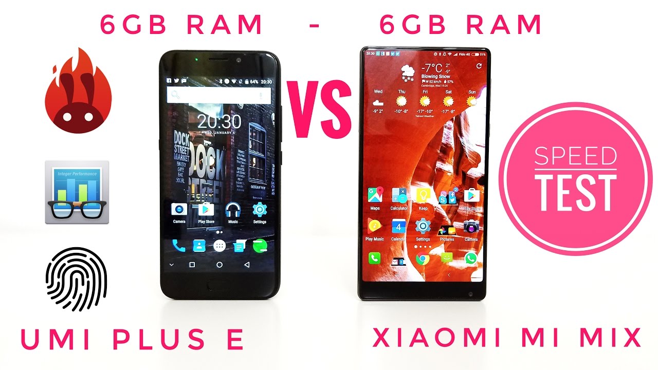 UMI Plus E VS Xiaomi Mi MIX - SPEED TEST - 6GB RAM!
