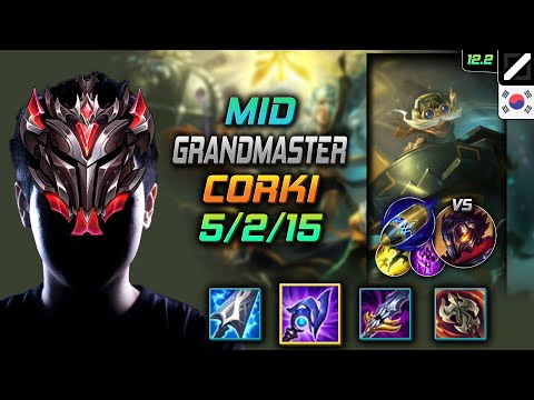 GrandMaster Corki Mid vs Viktor - 천상계 미드 코르키 루덴 선제공격 - LOL KR 12.2