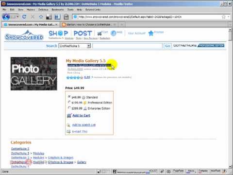 DotNetNuke Tutorial, Shopping on Snowcovered - Video #121