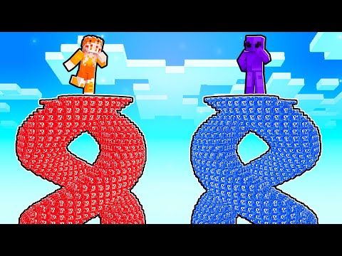 Playing a LUCKY BLOCK SPIRAL RACE in Minecraft!