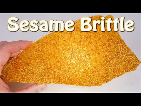Sesame Brittle - How to make this simple snack item or great garnish to your desserts