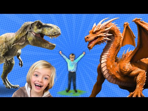 Dinosaur 🦖 vs Dragon 🐉: Who will Win? | Dragon Videos with Sky and Finn