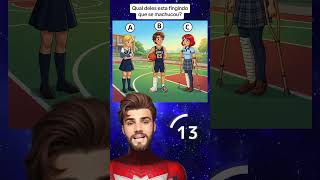 Qual deles está fingindo que se machucou? #enigma #quiz #aranhaverso