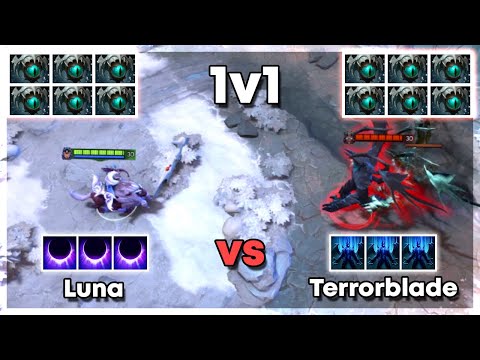 Luna vs Terrorblade with 6x Skadi - Dota 2 1v1