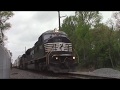 NS SD80MAC 7219 Leads 20Q Over Bustleton Pike Railroad Crossing