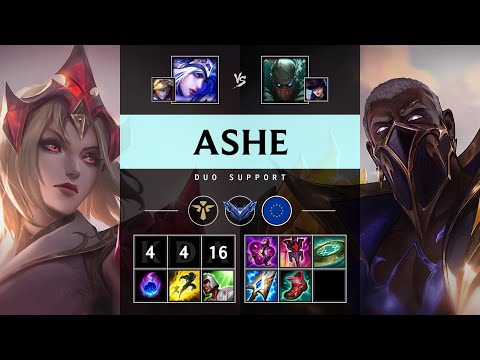 Ashe Support vs Pyke: Killing spree - EUW Diamond Patch 25.S1.1