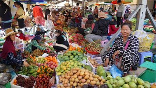Cambodian Vegetable Market Vs Fish Market - Plenty Fresh Fruit, Fresh Seafood & More Kind of Fish