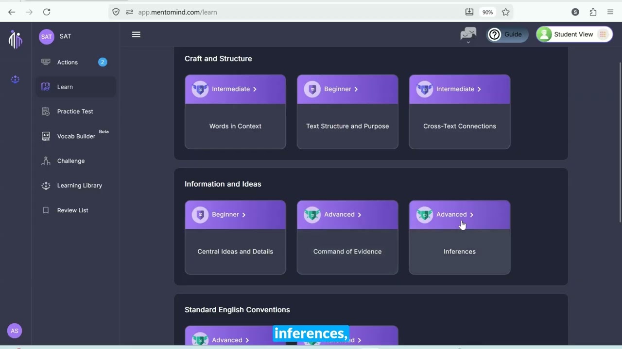 Training video for students