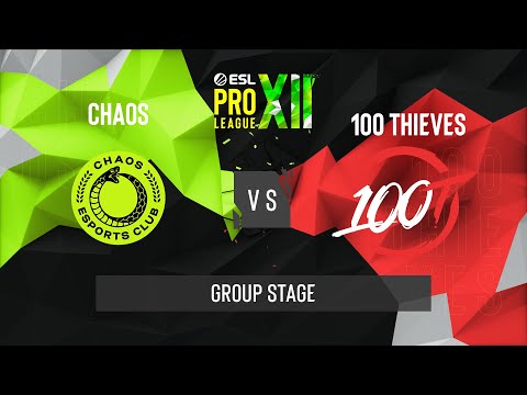 CS:GO - 100 Thieves vs. Chaos [Dust2] Map 2 - ESL Pro League Season 12 - Group Stage - NA