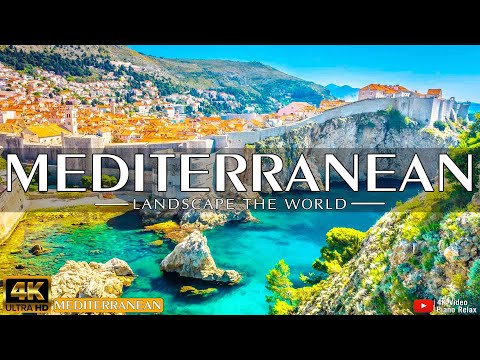 FLYING OVER MEDITERRANEAN (4K UHD) - Relaxing Music Along With Beautiful Nature Videos - 4K Video HD