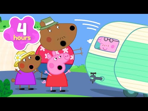 RUNAWAY Caravan 🚐 Meet Birgit Bear! 🐻🗺️ | Peppa Pig Full Episodes | 4 Hours of Kids Cartoons