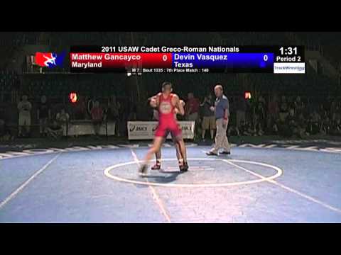 Cadet Greco 7th 140 - Devin Vasquez (TX) vs. Matthew Gancayco (MD)
