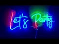LED Lets Party skylt video