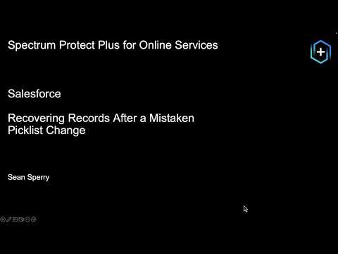 IBM Storage Protect for Cloud Salesforce: Mistaken Picklist Change Recovery - Demo