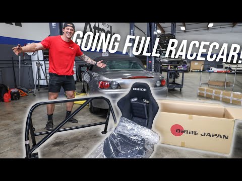 HONDA S2000 GETS JDM CARBON FIBER BRIDE BUCKET SEAT, ROLL BAR, & HARNESS! | GOING FULL RACECAR!