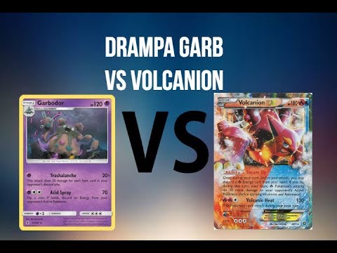 Drampa GX / Garbodor Vs. Volcanion EX PTCGO!